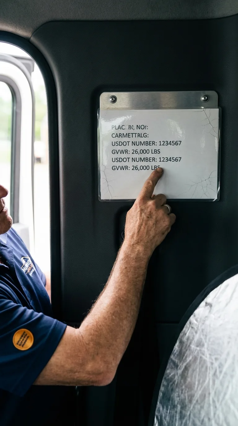 USDOT licensing placard verification in Belleville
